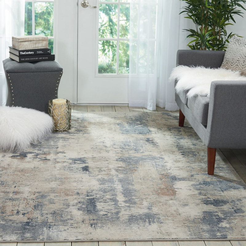 Beige Rug, 10Mm Thick Abstract Rug, Stain Resistant Modern Luxurious Rug For Bedroom, & Dining Room, Round 160 cm