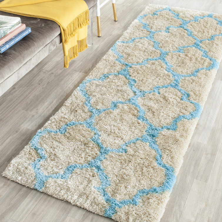 Barcelona Shag Hand Tufted Performance Geometric Rug