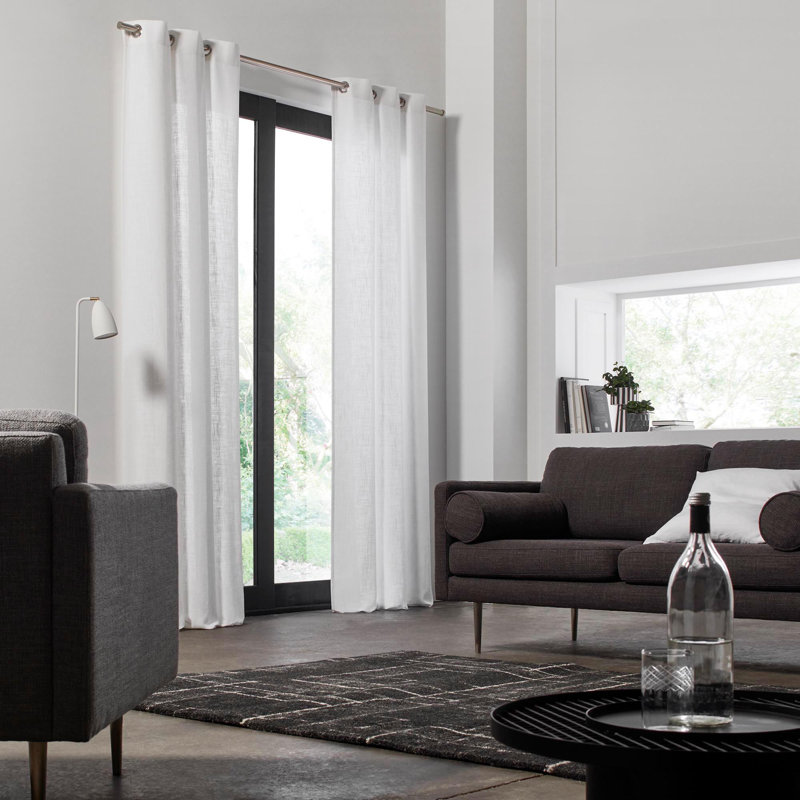 Bellavista Blackout Door Curtain Single Panel, 145 W x 280 D cm, White