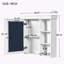 Armoire à pharmacie de salle de bain avec miroir 30 po x 28 po, armoire de rangement murale avec rangement