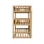 Lit simple superposé triple, conception détachable avec échelles et garde-corps, lit superposé en bois peu encombrant-1015111295