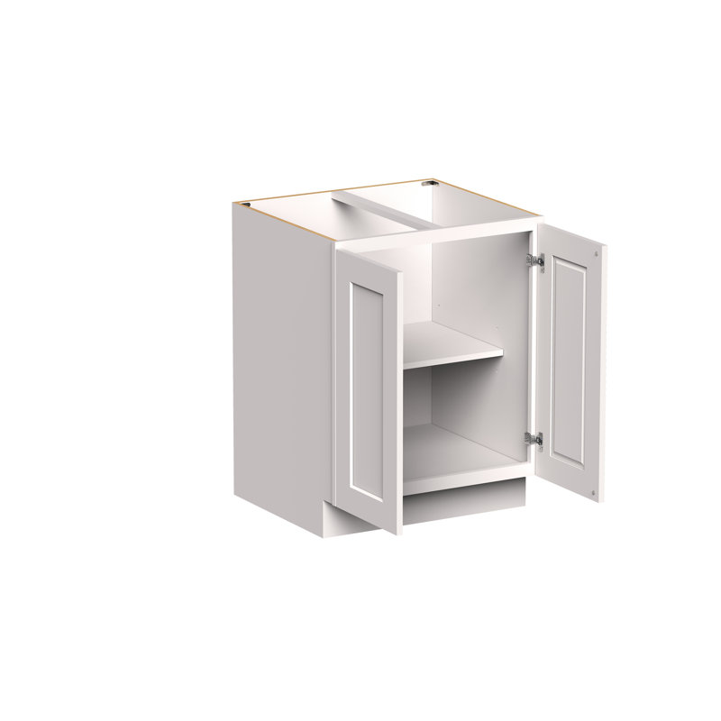 Armoire de base double pleine hauteur de style Shaker de DL Cabinetry (prête à assembler) l 27 po x H 34,5 po x P 24 po, 27"