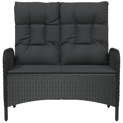 Banc de jardin inclinable noir réglable