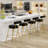 Groton Swivel Upholstered Velvet Counter Stool with Steel Frame-303718813-303718803