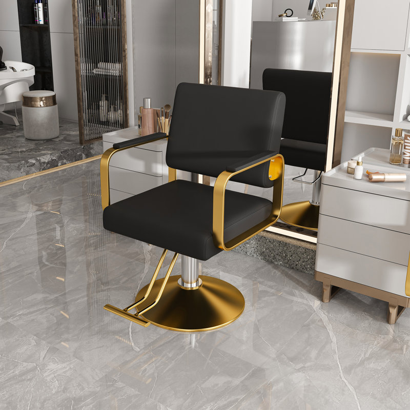 ° Fauteuil de salon pivotant en cuir Pu