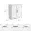 Armoire en bois 2 portes Martha Stewart Bedford-132949250
