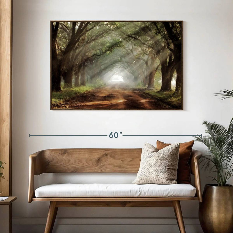 Evergreen Plantation, 46 po x 31 po, Cadre flottant noyer