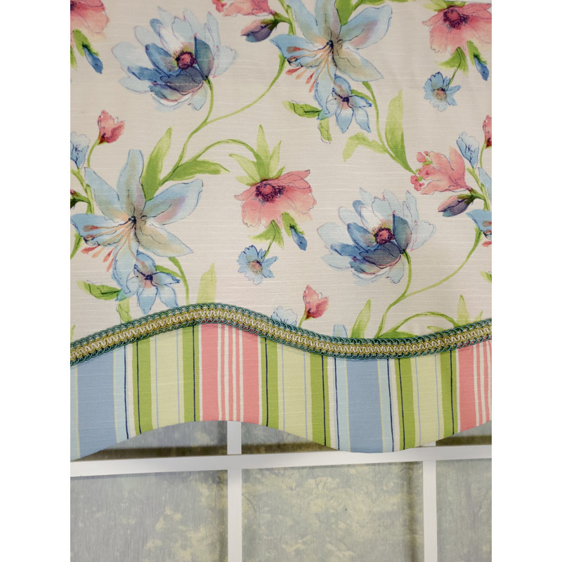 Cantonnière florale multicolore l 50 po