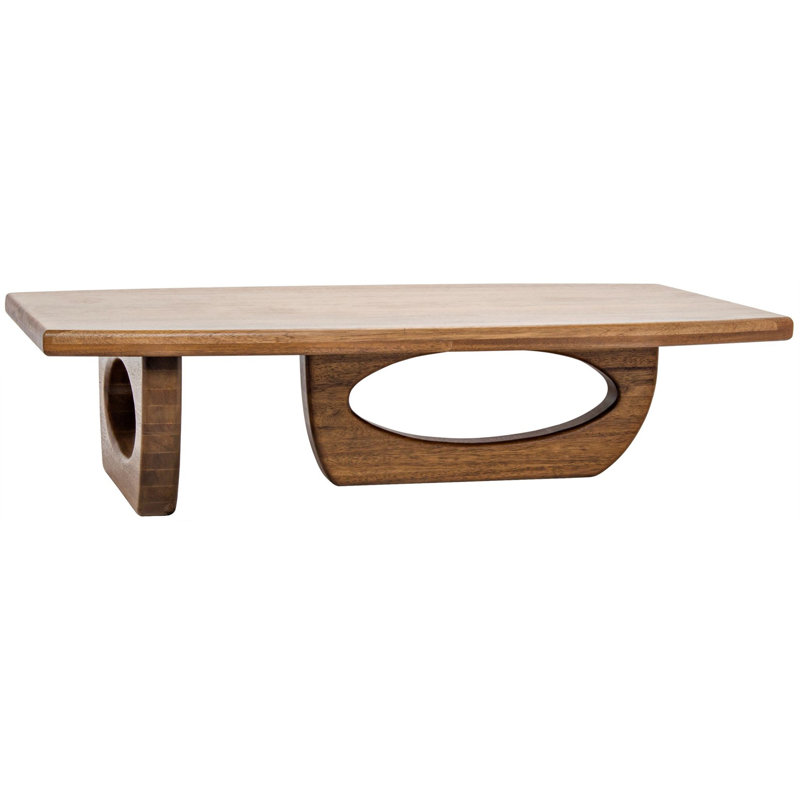 Douglas Solid Wood Coffee Table, Dark Walnut
