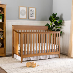 Bodie Natural Oak Wood Convertible Baby Crib + Reviews