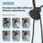 Single-Handle Dual Shower Faucet Set Trim Kit 1.8 GPM With Valve Filtered Handheld Shower Head-107288329