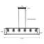 Lustre rectangulaire 6 lumières Anacaren