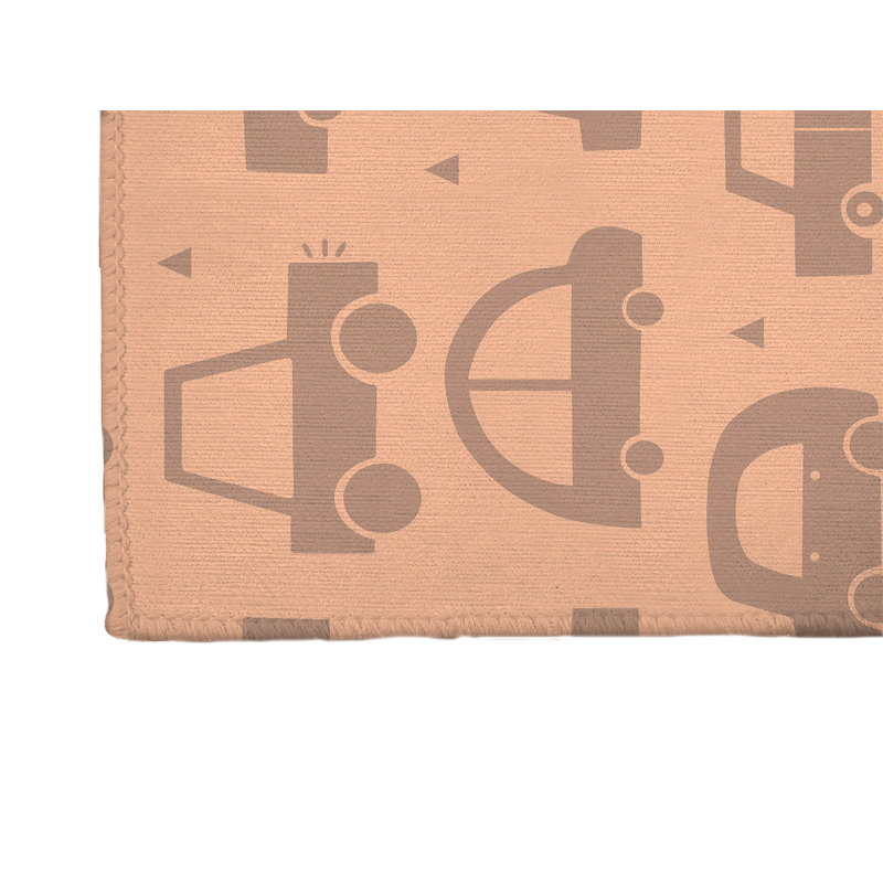 Tapis de jeu pour enfants Driveway, Rectangle 5 pi x 7 pi, Pêche