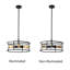 Luminaire suspendu tambour simple 4 lumières