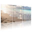 Plage, coucher de soleil, plage, vagues, ciel de sable, océan, horizon, nuages, ensemble de 3 impressions sur toile-757358014