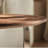 22" Round End Side Table With Stain Steel Base