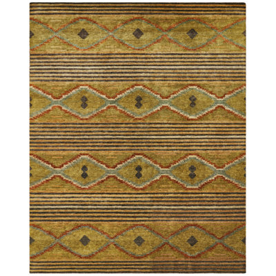 Graviett Wool Southwestern Area Rug in Beige
