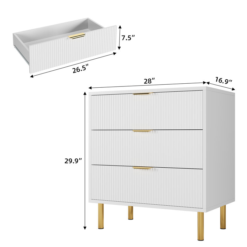 28'' W Nightstand, White