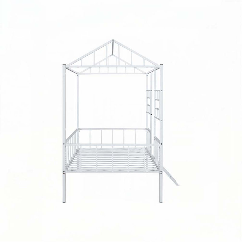 Metal Frame Bed, White