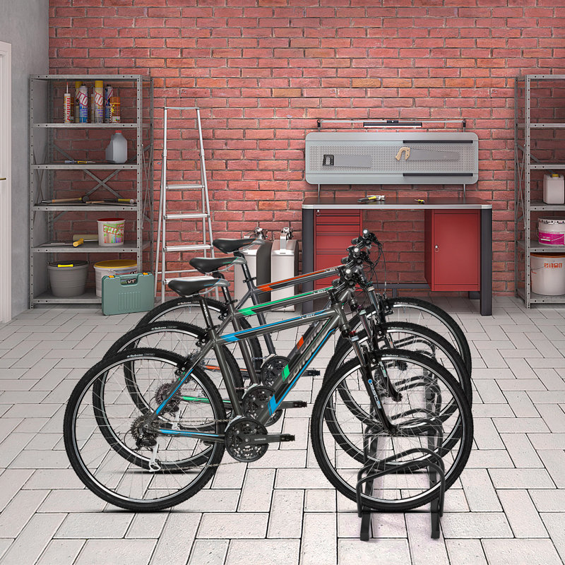 Kouerga Metal Freestanding Bike Rack, Black