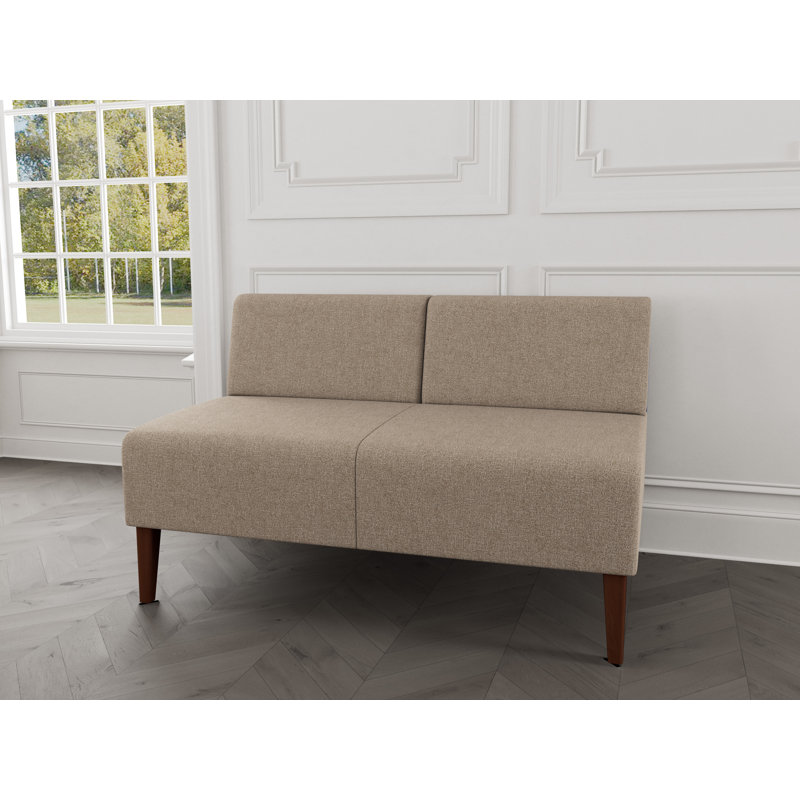 Causeuse sans accoudoirs Luxe Lounge, Bois de noyer, Limon Archetype