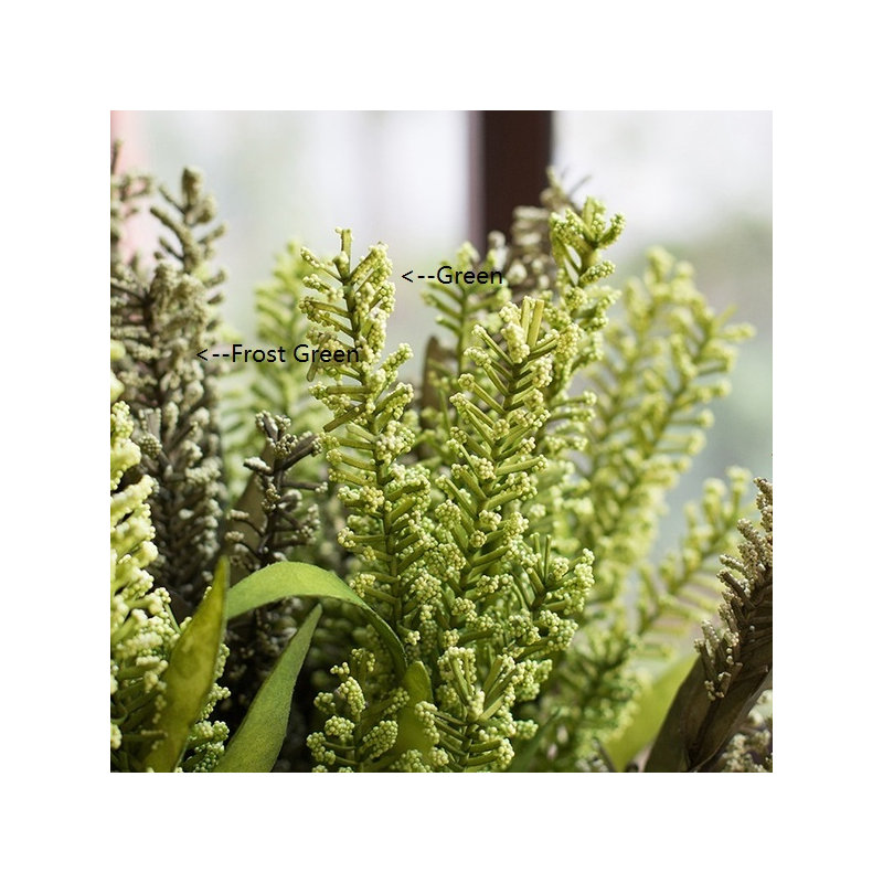 Plante de polyéthylène écologique artificielle rustique, vert