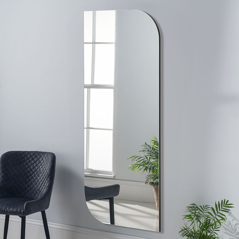 Beberman Asymmetrical Wall Mirror, Black