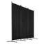 Paravent 3 panneaux, paravent pliant autoportant et cloison de séparation fixe, séparateur de pièce en fer et en tissu Oxford pour le bureau, la chambre à coucher et le salon, noir