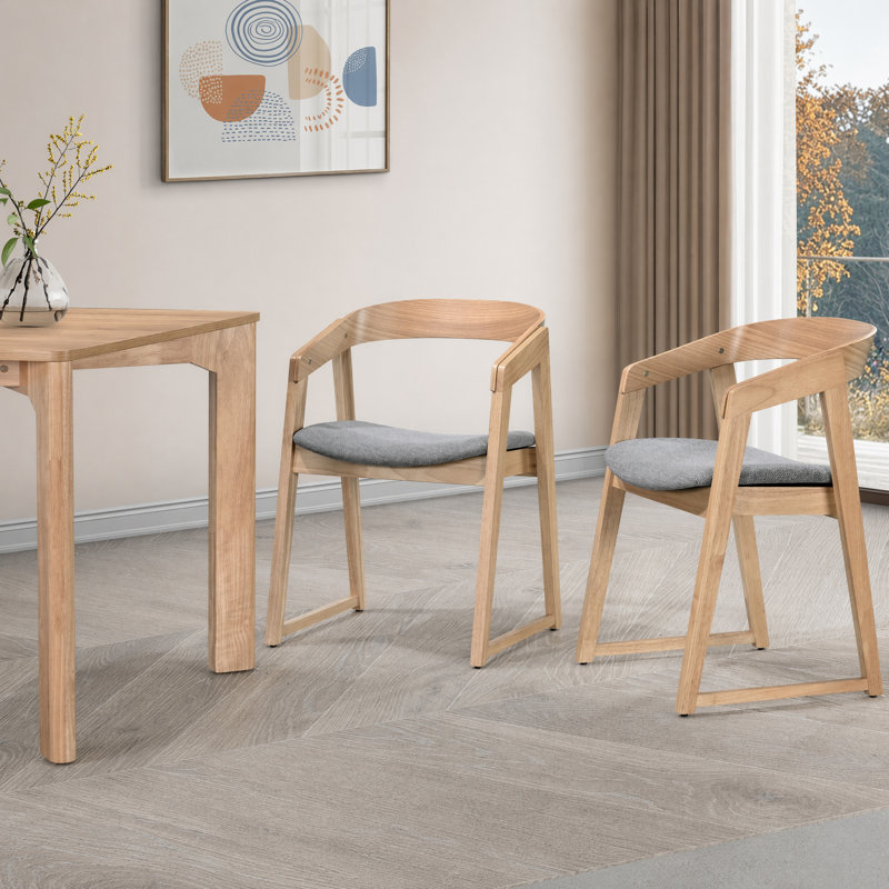 Solid Wood Dining Set, 4, Oak