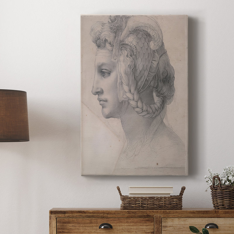 Tête de femme idéale - toile tendue par Michelangelo, 8 x 12