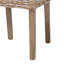 Chaise d'appoint à dossier plein en bois massif brun Belsan