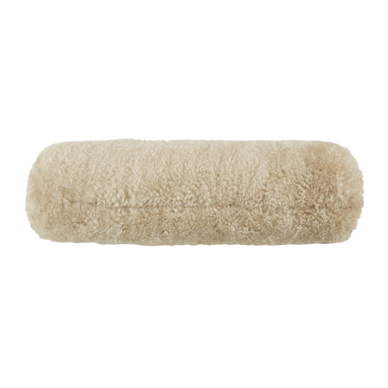 Coussin luxueux en peau de mouton avec bourre en polyester, Ivoire ivoire