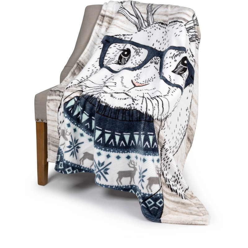Kids Unisex Knitted Machine Washable Plush Throw Blanket