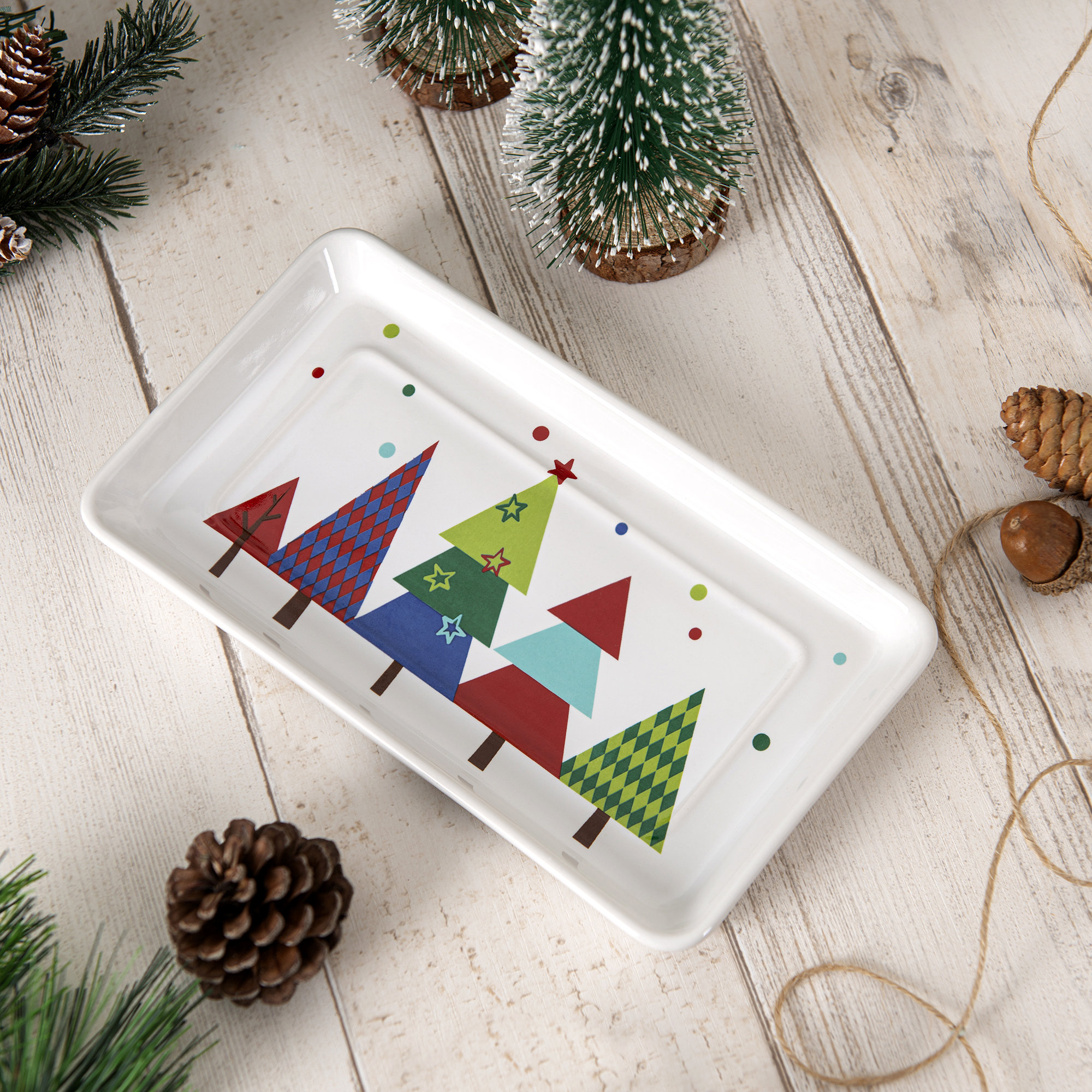 The Holiday Aisle® Derone Ceramic / Porcelain Tray | Wayfair