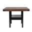 Table de salle à manger rectangulaire à hauteur de comptoir en bois avec 1 tablette en chêne manguier et noir
