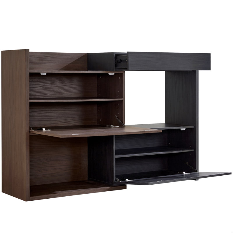 Extendable & Rotating Shoe Cabinet With 1 Drawer, 90-Degree Corner Cabinet