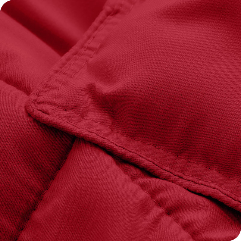 Soft All Season Comforter Set, Red, Oversized Queen Comforter + 2 Standard Shams