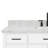 Thornaby 54'' Solid Wood Single Bathroom Vanity with 1.5'' Carrara Marble Top Sink-281566457-315095332