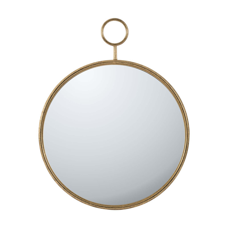 Mankilef Iron Round Mirror, 32.3"  x 26.4"