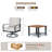 5 Pieces Outdoor Conversation Set With 4 Rockers And 6" Thick Cushions-1649690803