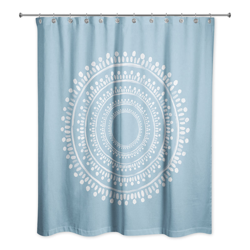Rideau de douche simple Ayodeji, Bleu