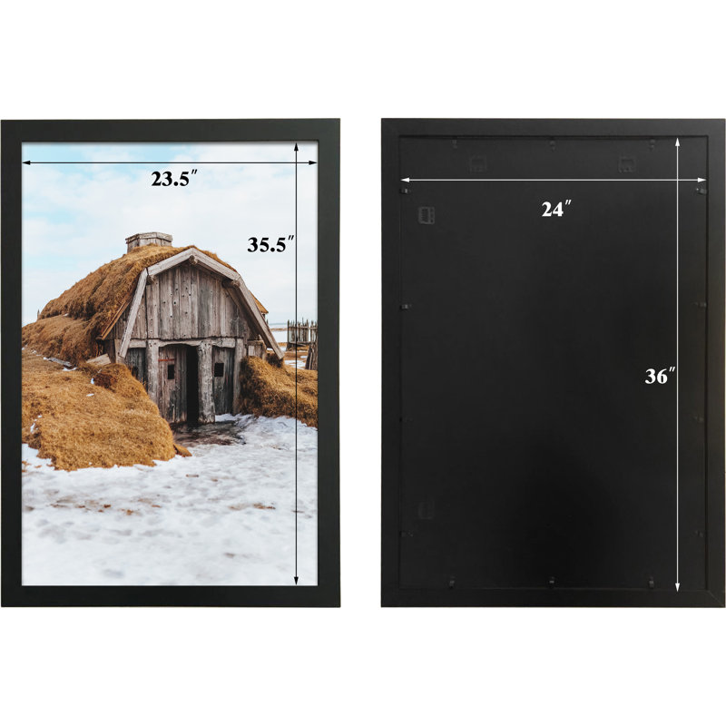 Keana Picture Frame - Set of 2, 24'' x 36'', Black