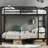 Full Over Metal Bunk Bed In Black, Suitable For Teens And Adults, Space - Saving, Noise Reduced, Frame No Box Spring Needed, Solid Construction, Under Storage, Design, Easy Assemble-146195244