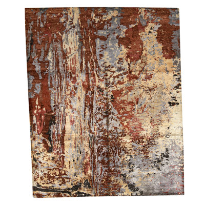 Tapis rectangulaire noué à la main
