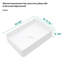 Lavabo de salle de bain rectangulaire en céramique blanche 19,63 "X 13,69"