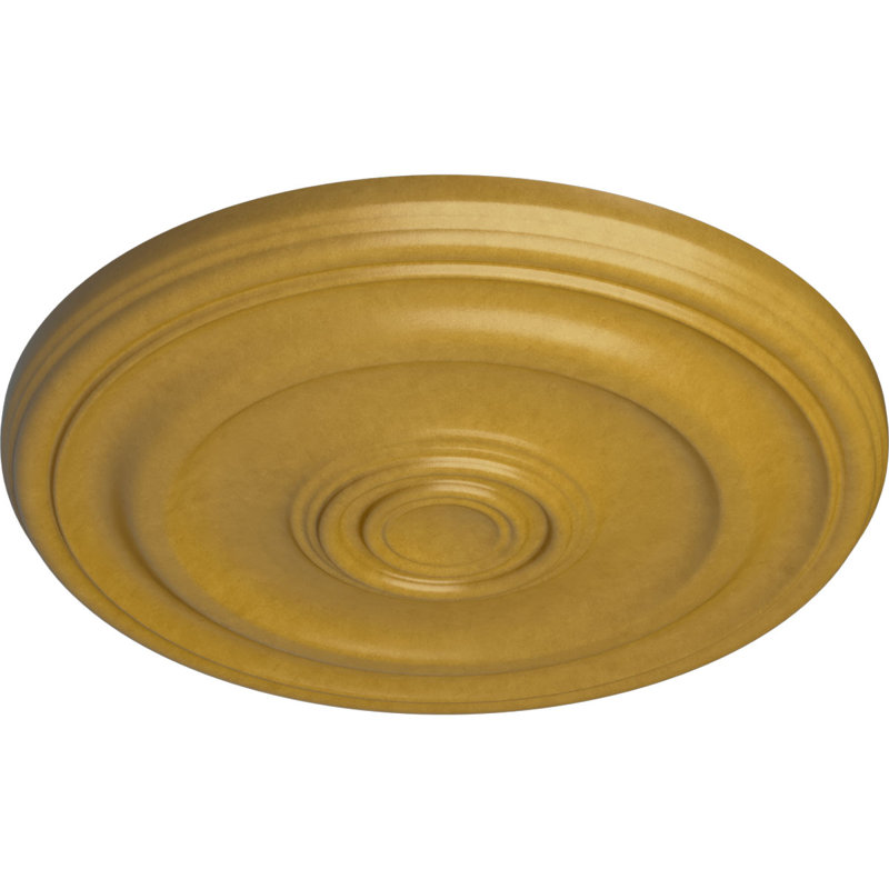 Médaillon de plafond H 15,75 po x l 15,75 po x P 1,5 po Devon, Or iridescent