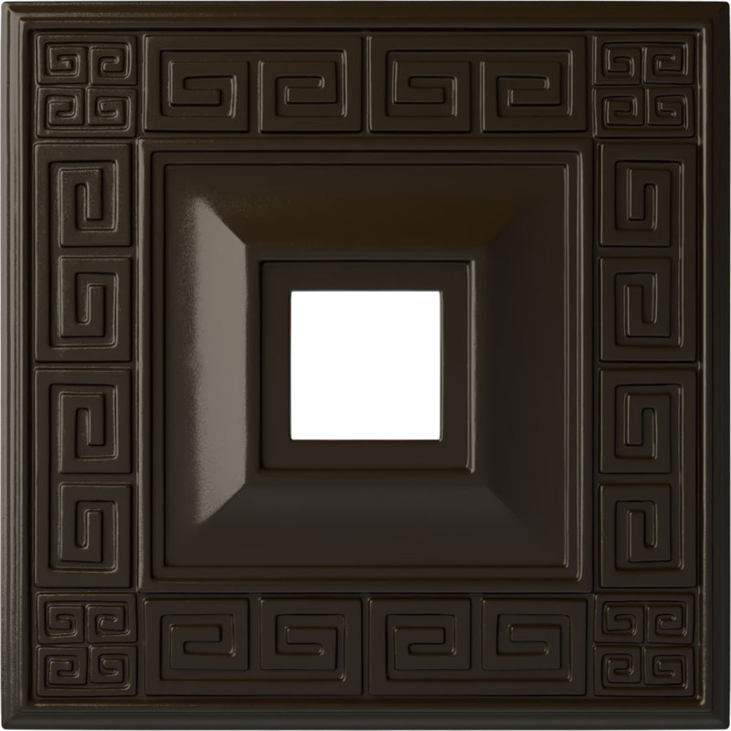 Médaillon de plafond Endurathane Diane, DO 18 po x P 3 5/8 po x P 1 1/8 po (convient aux auvents jusqu'à 5 3/8 po), finition pierre spartiates peinte à la main