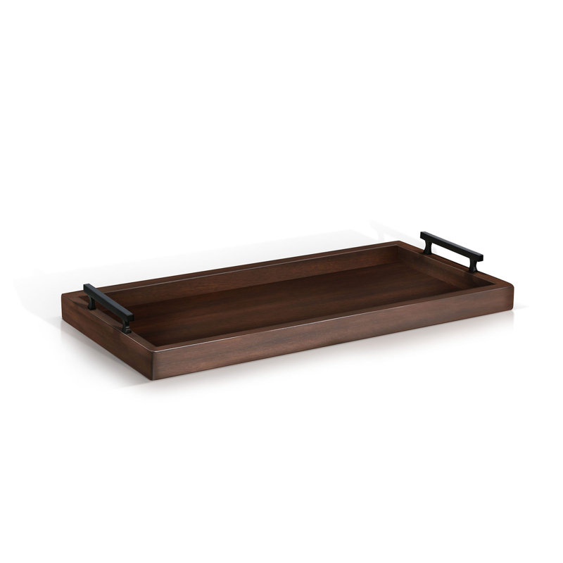 Plateau de table de salle à manger rectangulaire en bois Tessa, Fève de café