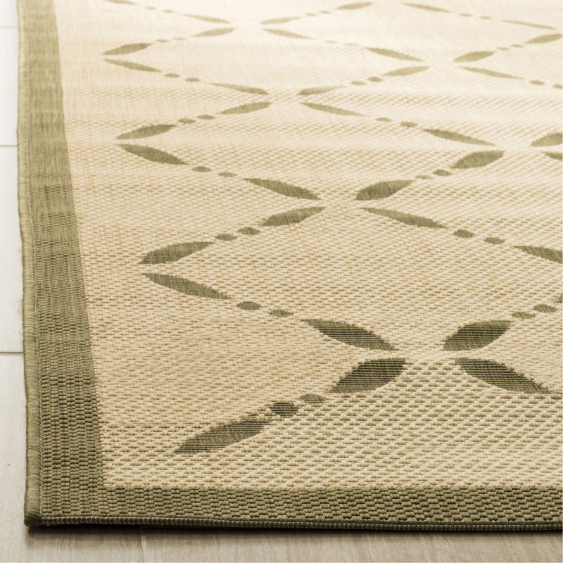 Tapis d'intérieur / extérieur à motif géométrique Coreatha Martha Stewart, Rectangle 2 pi 7 po x 5 pi