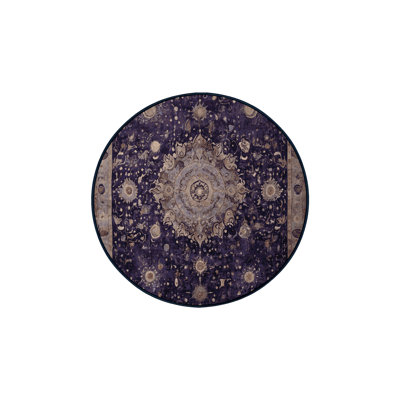 Machine Washable Purple Area Rug